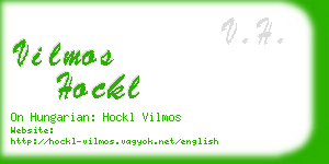 vilmos hockl business card